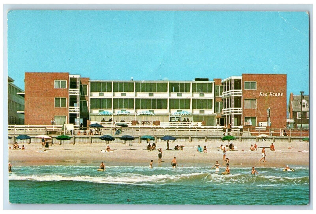 c1960's Sea Scape Motel Oceanfront Ocean City Maryland MD Vintage Postcard