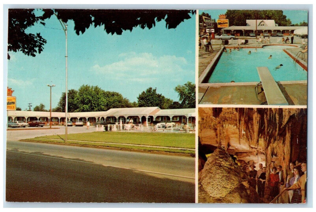 c1960's Holiday Motel Cave City Kentucky KY, Multiview Unposted Vintage Postcard