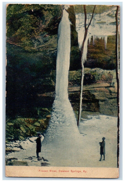 c1910's View Of Frozen River Dawson Springs Kentucky KY Posted Antique Postcard