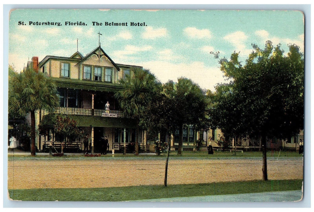 c1910 The Belmont Hotel St. Petersburg Florida FL Antique Unposted Postcard