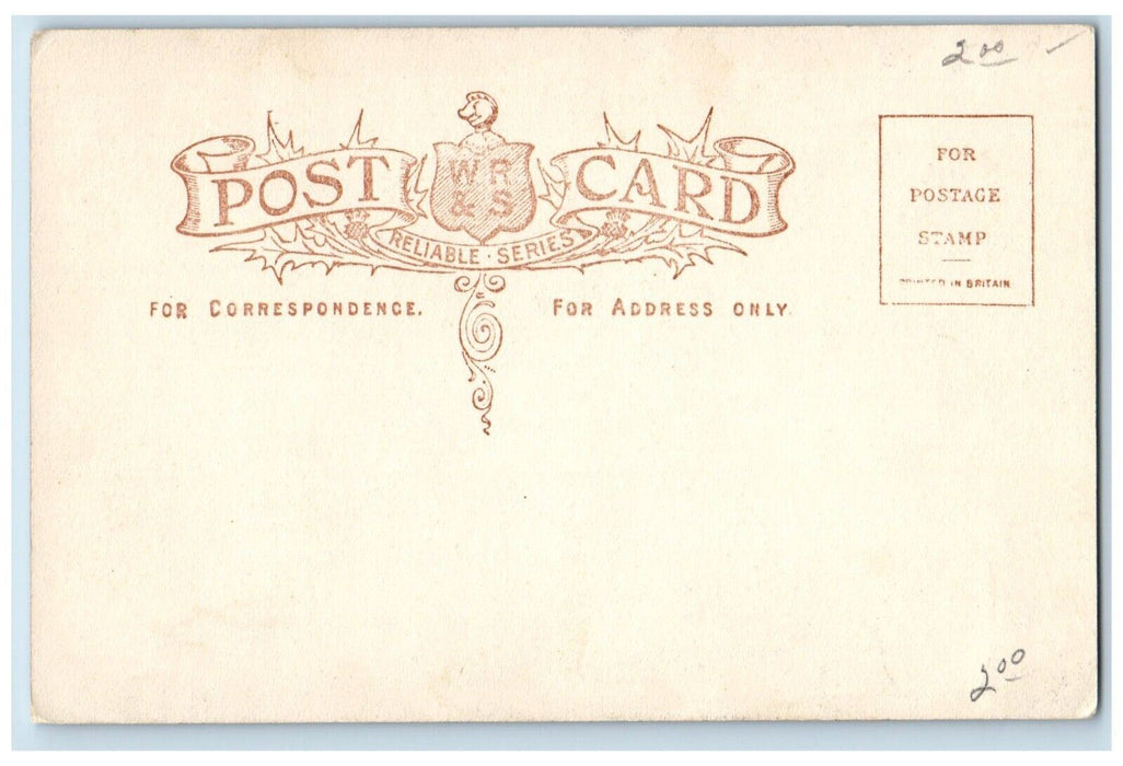 c1905 St. Mary's Church Holy Island Chapel Interior Christ Altar Cross Postcard
