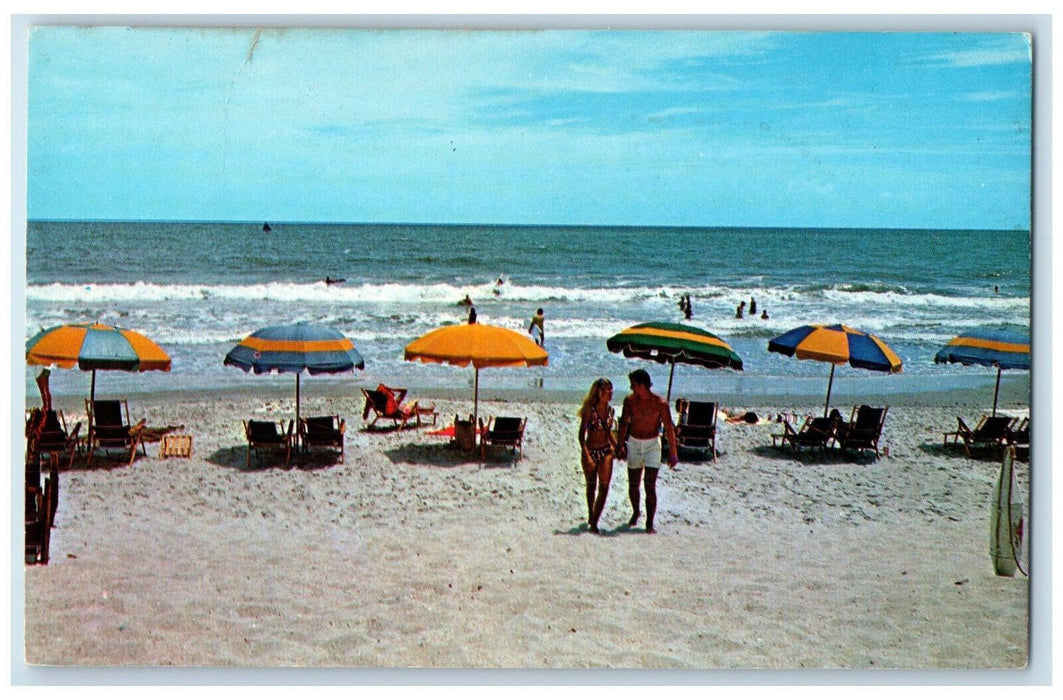 1976 Scene of Sun Sand and Surf Myrtle Beach South Carolina SC Postcard