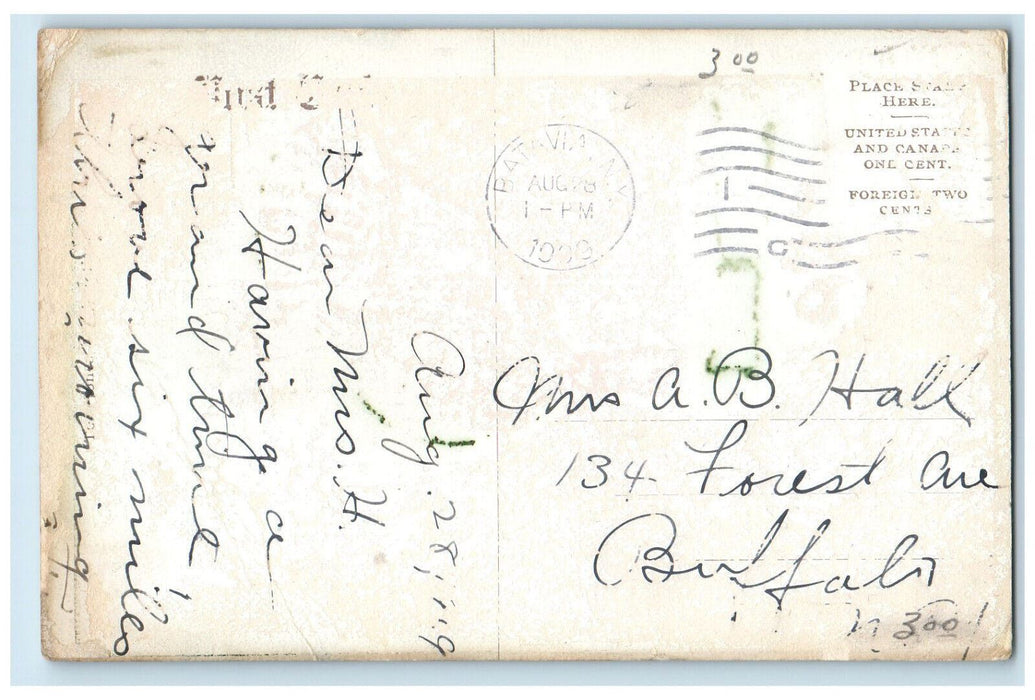 1909 St. Mary's Church Batavia New York NY Antique Posted Postcard