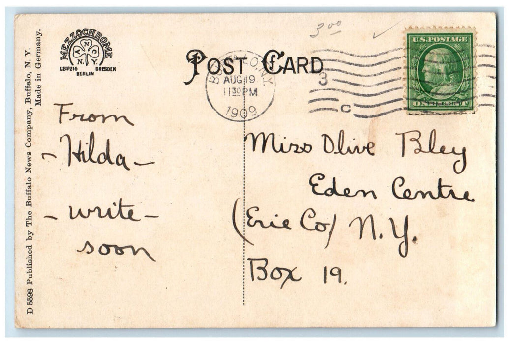 1909 Public Play Ground Scene Buffalo New York NY Antique Posted Postcard