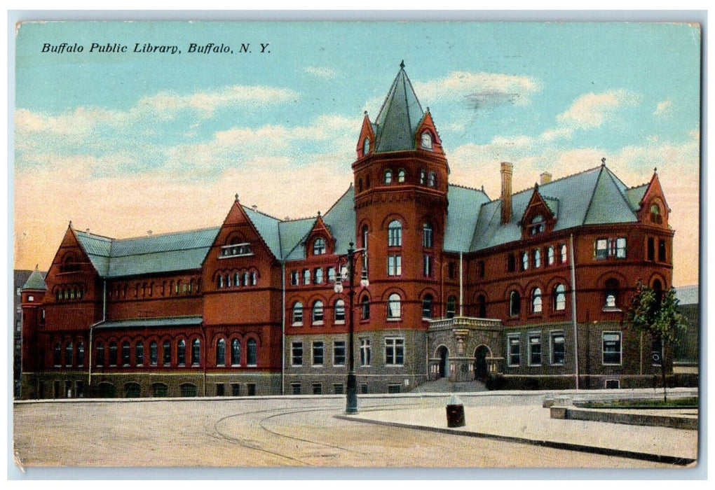 1912 Buffalo Public Library Building Buffalo New York NY Posted Postcard