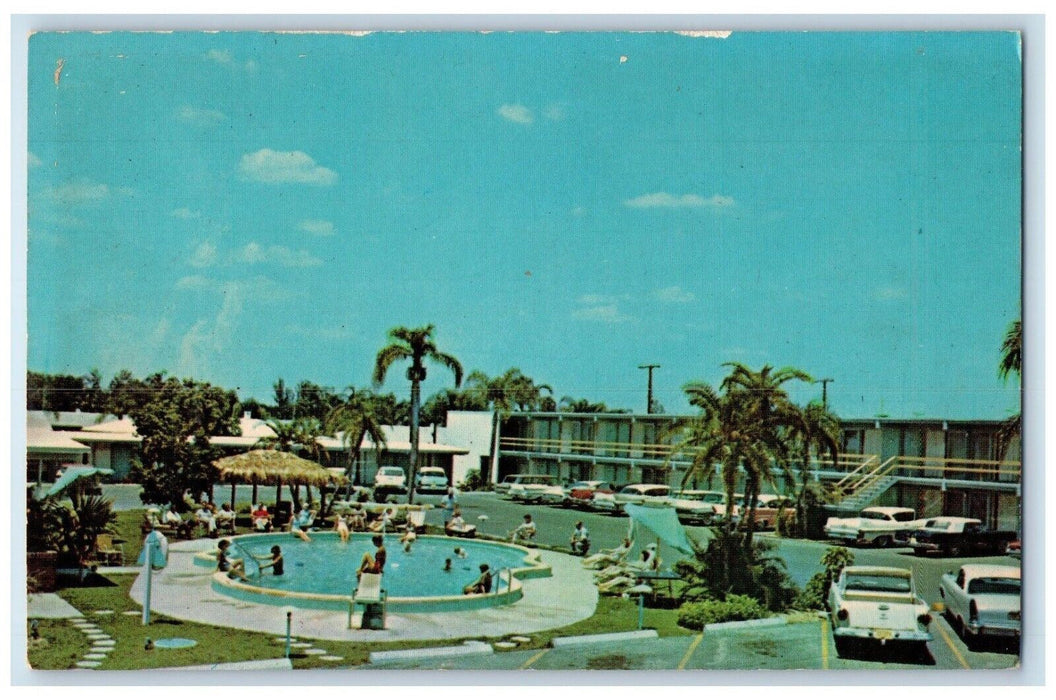 Cabana Inn Motor Hotel And Swimming Pool Cars Sarasota Florida FL Postcard