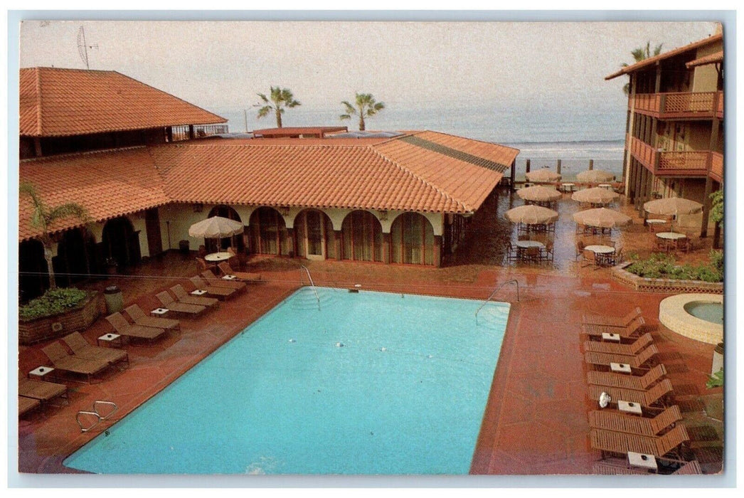 Sea Lodge Hotel And Swimming Pool Beach View La Jolla California CA Postcard