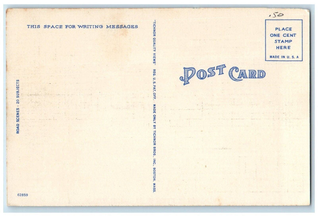 c1930's Greetings From Plainfield Connecticut CT, Road Lake View Postcard