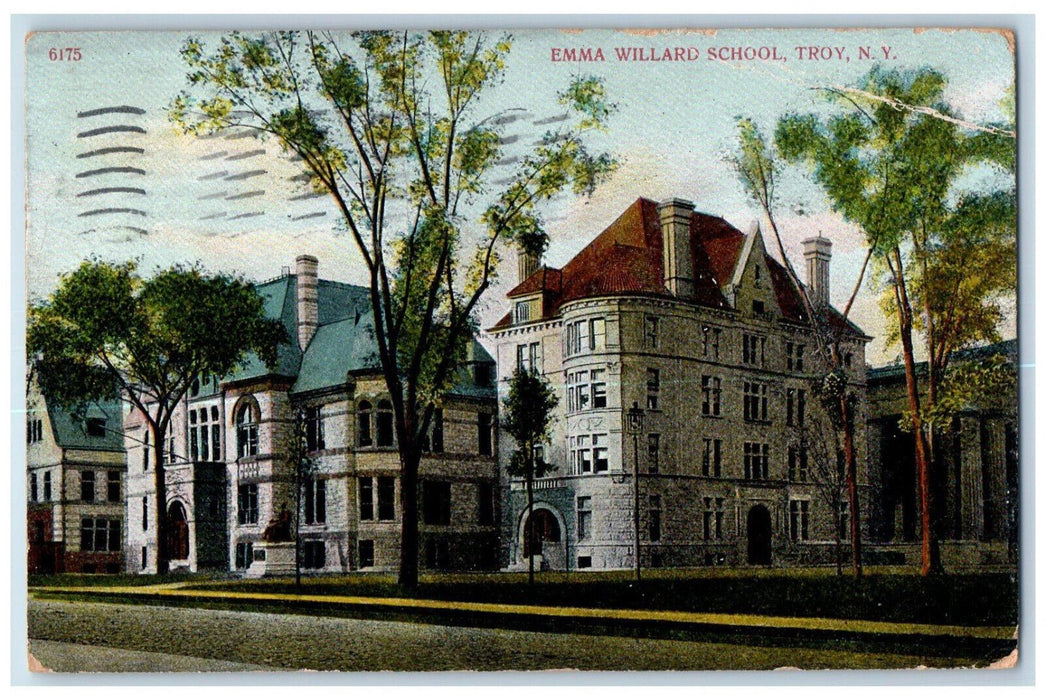 1908 Emma Willard School Building Troy New York NY Antique Posted Postcard