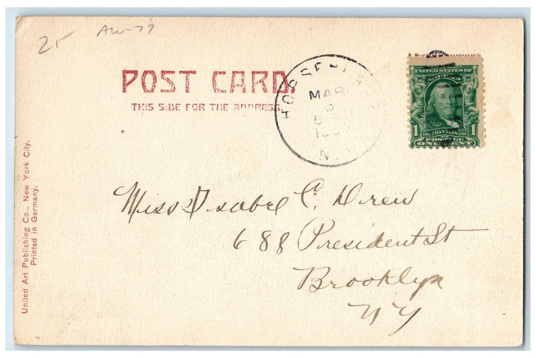 c1905 Catholic Church Horseheads New York NY Antique Posted Postcard