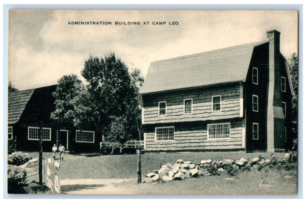 c1940's Administration Building at Camp Leo New York NY Unposted Postcard