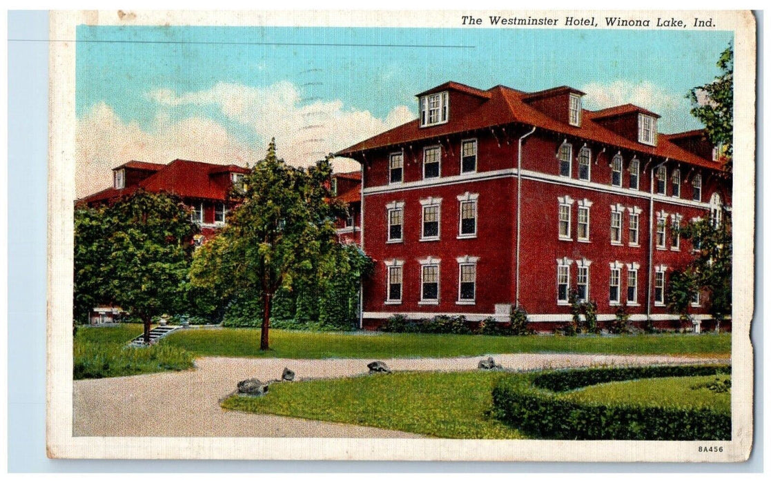 1939 The Westminster Hotel Building Winona Lake Indiana IN Vintage Postcard