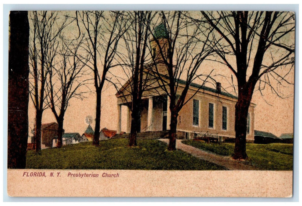 1909 Presbyterian Church Florida New York NY Posted Antique Postcard