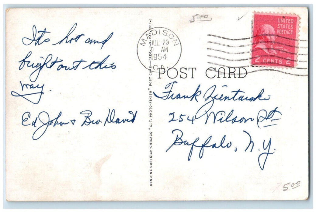 1954 Tororah Power House Exterior Building Wire Tallulah Falls Georgia Postcard
