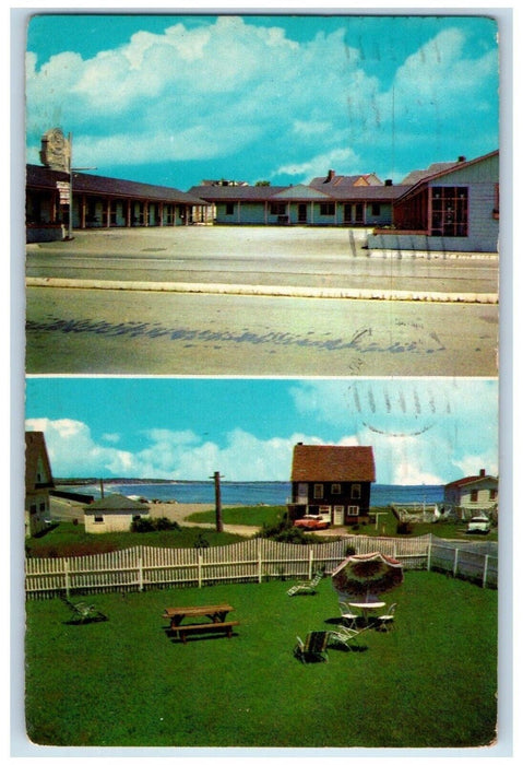 1961 Sun And Surf Motel Hampton Beach New Hampshire NH Dual View Posted Postcard
