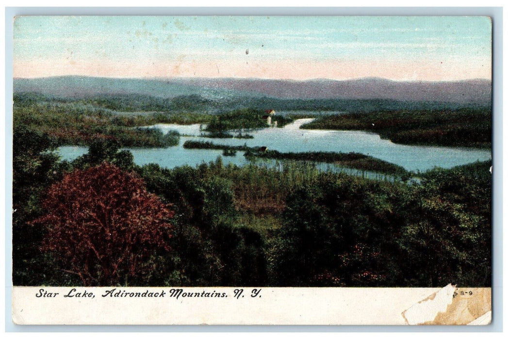1909 Star Lake Adirondacks Mountains New York NY Antique Posted Postcard