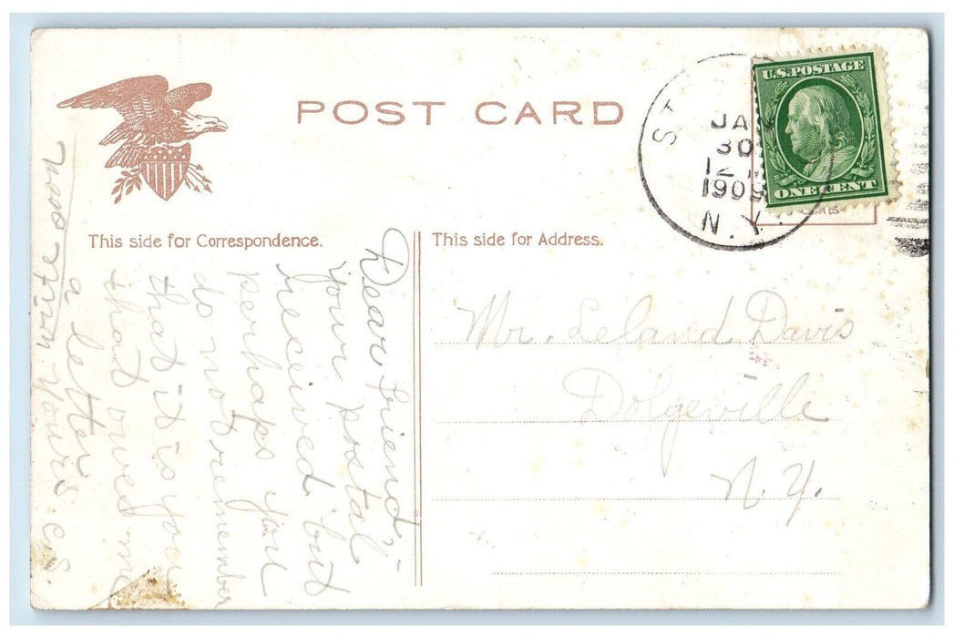 1909 Star Lake Adirondacks Mountains New York NY Antique Posted Postcard