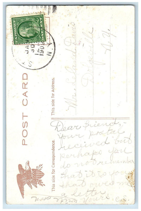 1909 Star Lake Adirondacks Mountains New York NY Antique Posted Postcard