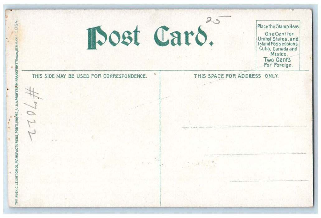 c1910 Boat Paddling Anthony's Nose Hudson River New York NY Antique Postcard