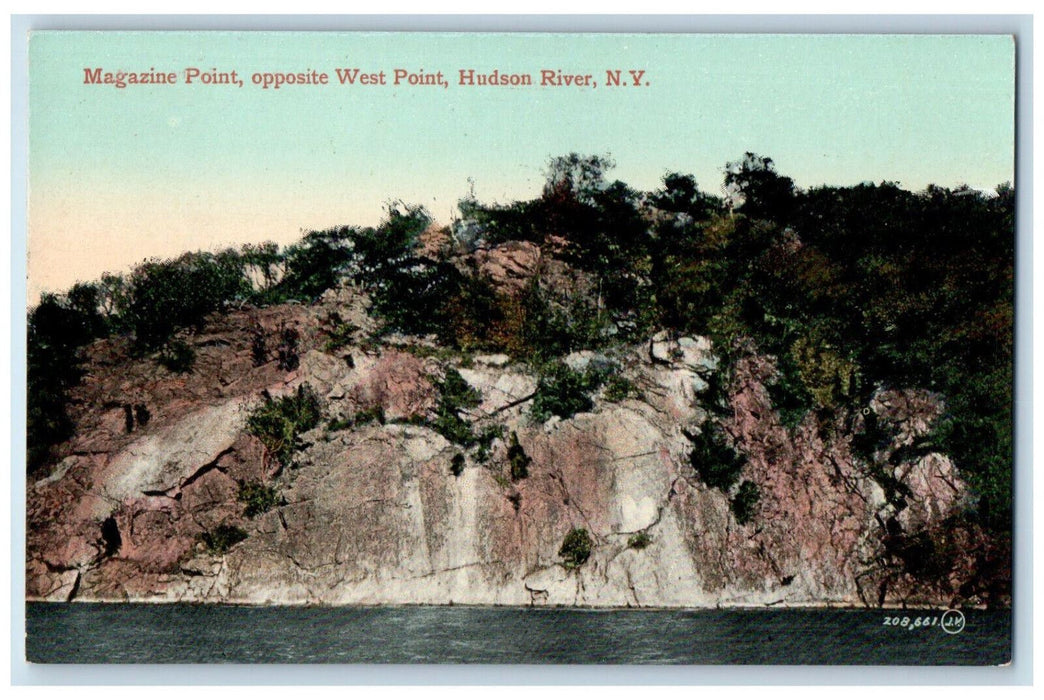1909 Magazine Point Opposite West Point Hudson River New York NY Postcard