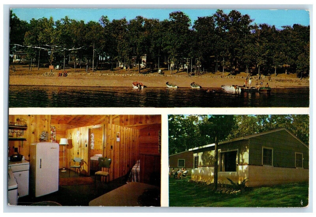 1961 Westwood Beach Resort Lake Ozark Missouri MO, Multiview Vintage Postcard