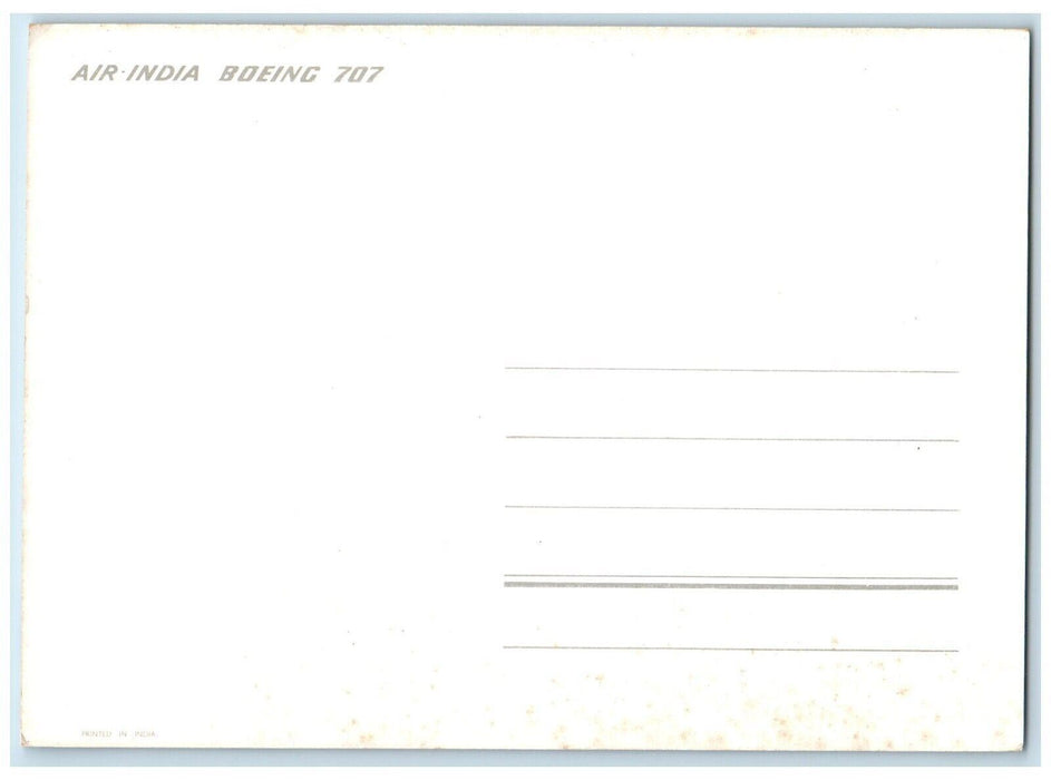 c1905 Air India Boeing 707 Airplane Unposted Antique Postcard