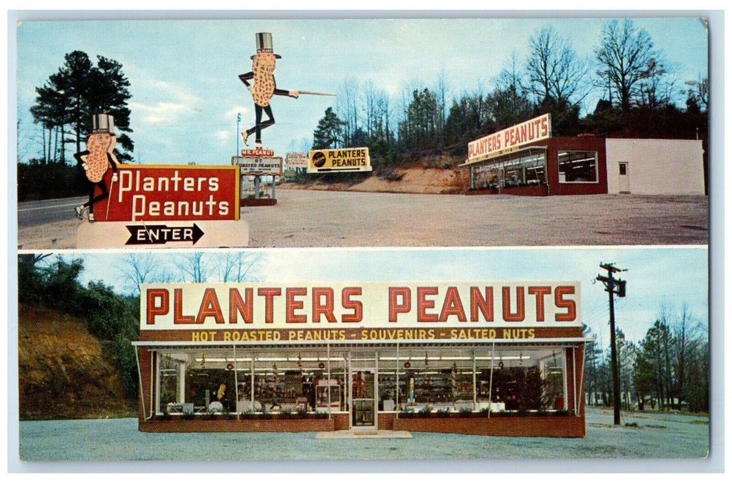 c1950's Planters Peanuts Roasted Souvenirs Richmond Virginia VA Vintage Postcard