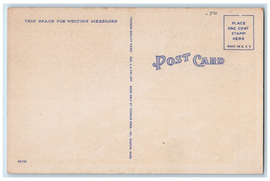 c1930's Greetings From El Paso Texas TX, Curve Road Flowers Car Scene Postcard