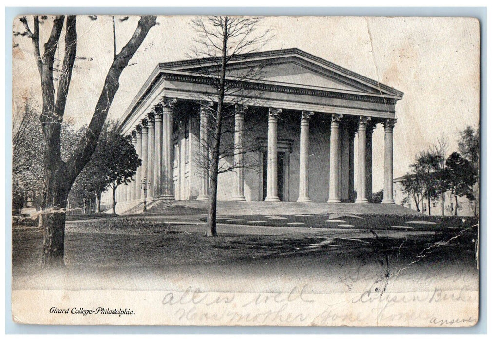 1906 Girard College Exterior Building Philadelphia Pennsylvania Antique Postcard