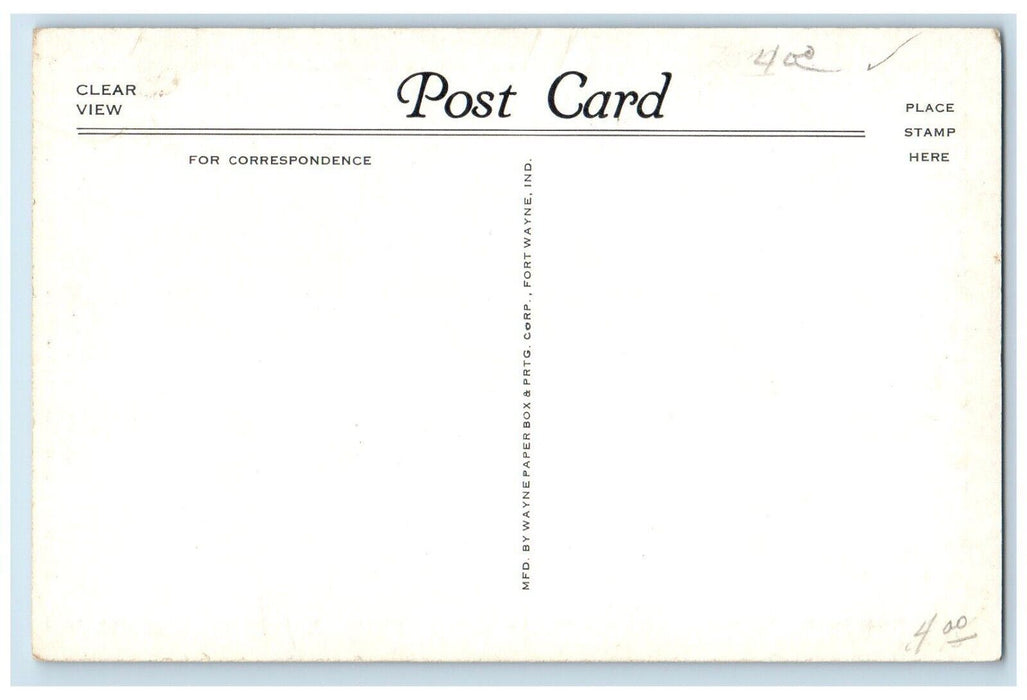 c1940 East College Boulder Rock Depauw University Greencastle Indiana Postcard