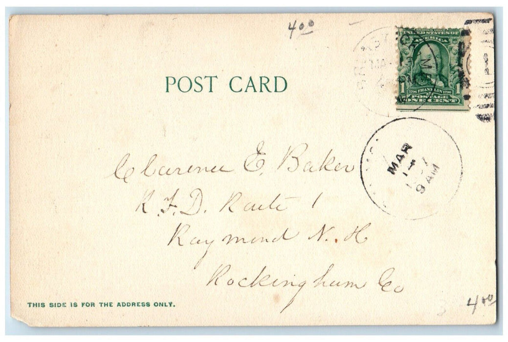 c1905 Kappa Sigma House Bowdoin College Exterior Street Brunswick Maine Postcard