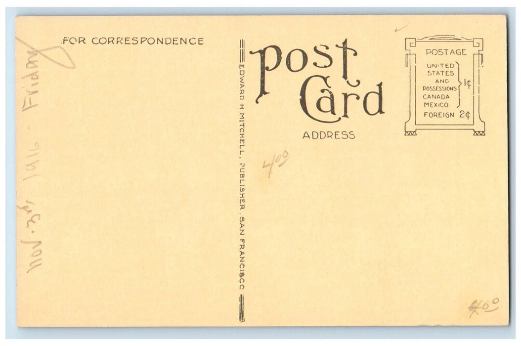 c1920 Jane K Sather Campanile University Exterior Berkeley California Postcard