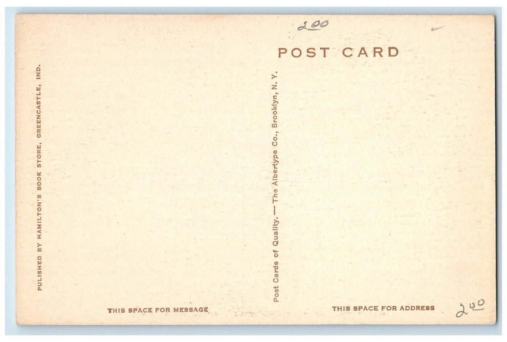 c1940 Rector Hall De Pauw University Exterior Field Greencastle Indiana Postcard