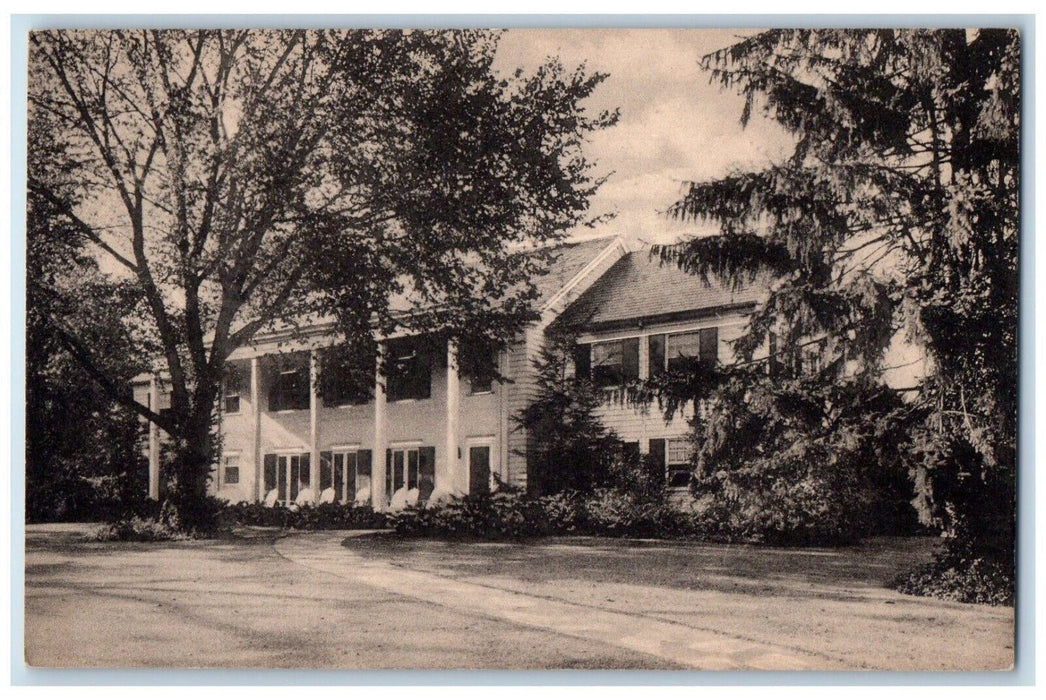 c1940 Alumni House Kenyon College Exterior Building Room Gambler Ohio Postcard