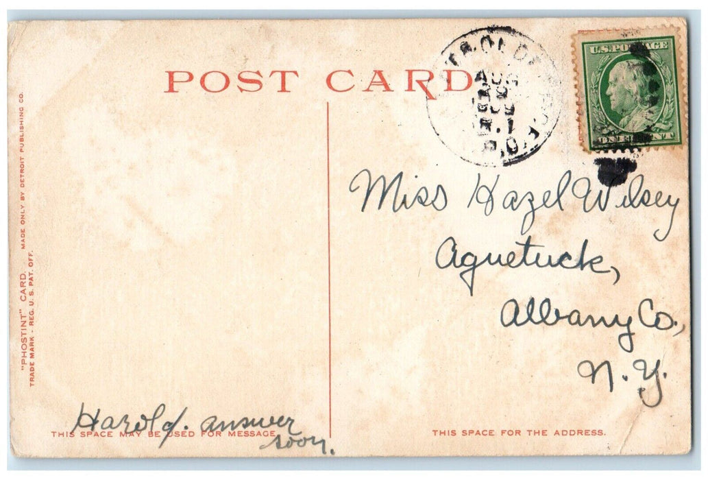 1909 Summit Bald Mountain Fulton Chain Adirondack Mountains New York NY Postcard