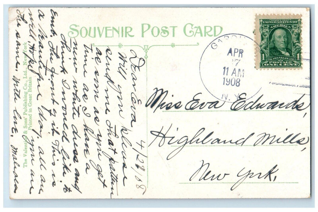 1908 Main Street Horse Carriage House Exterior Road Gardiner New York Postcard