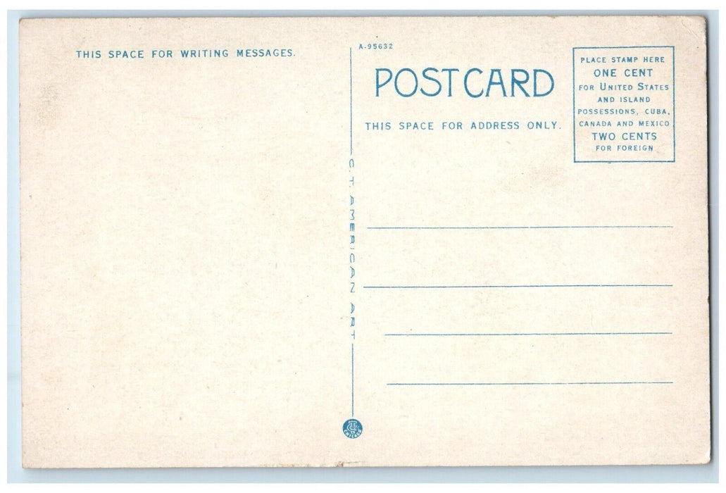 c1920 Hull Benedict Arnolds Warship Revenge Fort Ticonderoga New York Postcard