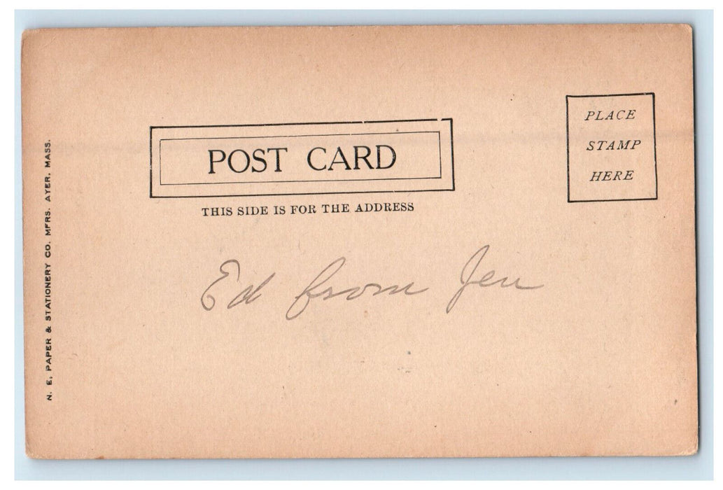 c1920 Interior of Machine Shop, Quincy Massachusetts MA Antique Posted Postcard