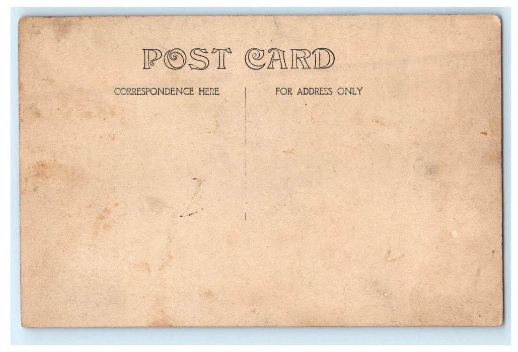 c1910 Horse Buggy Family Children Baby Victorian Hat Barn RPPC Photo Postcard