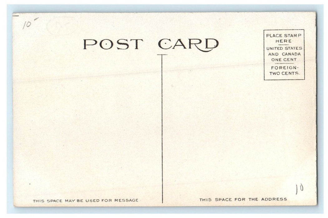 1910 Main Street South from Exchange Street Massachusetts MA Antique Postcard