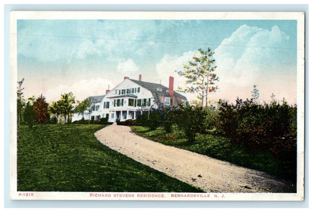 c1920s Richard Stevens Residence Bernardsville New Jersey NJ Unposted Postcard