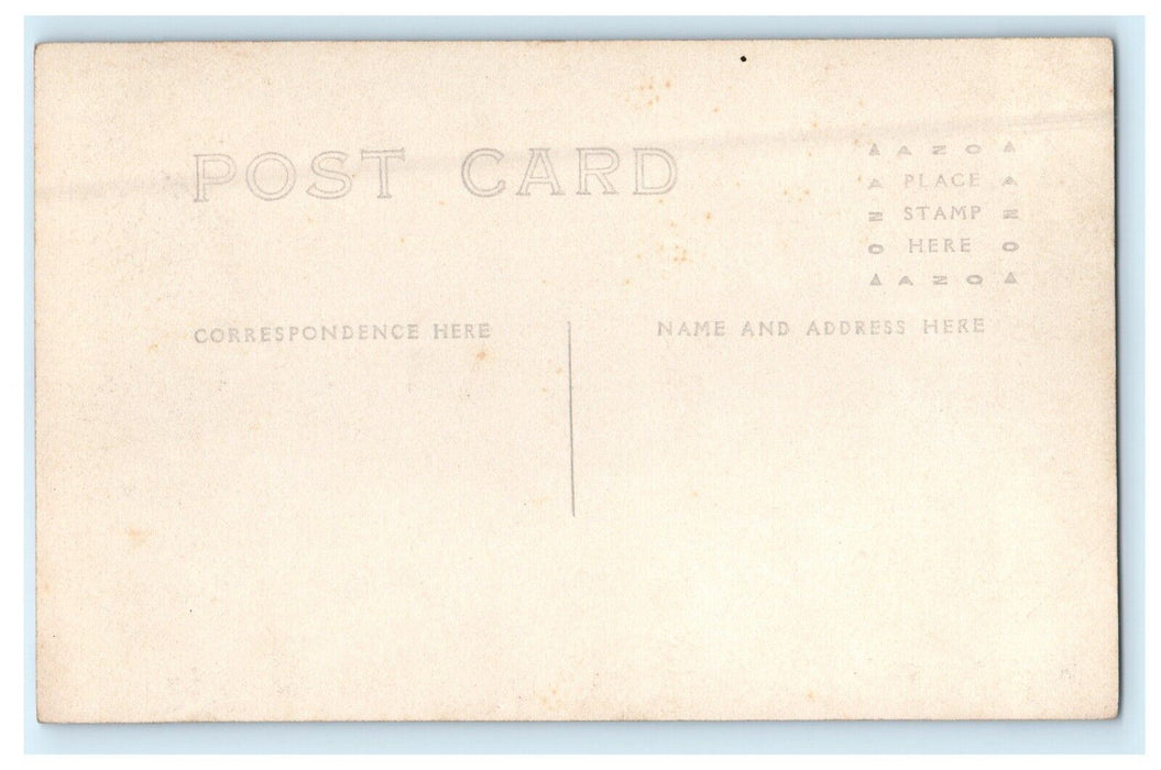 c1910 Man w/ Bowtie Showing Off Horse Buggy Wagon Dirt Road RPPC Photo Postcard