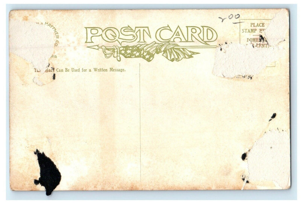 c1910's A Blizzard On The Range Cowboy Horse Williamson Haffner Co. Postcard