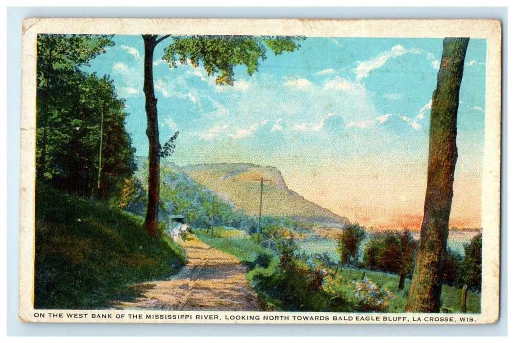 c1920s The West Bank of the Mississippi River La Crosse Wisconsin WI Postcard