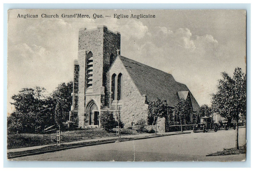 c1910s Anglican Church Grand'Mere Quebec Canada Posted Antique Postcard