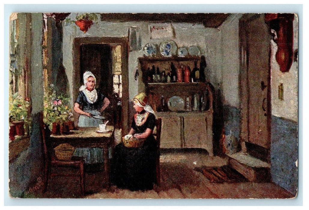 1912 Dutch Cottage Homes Inn Hemlock Michigan MI Oilette Tuck's Postcard