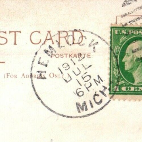 1912 Dutch Cottage Homes Inn Hemlock Michigan MI Oilette Tuck's Postcard