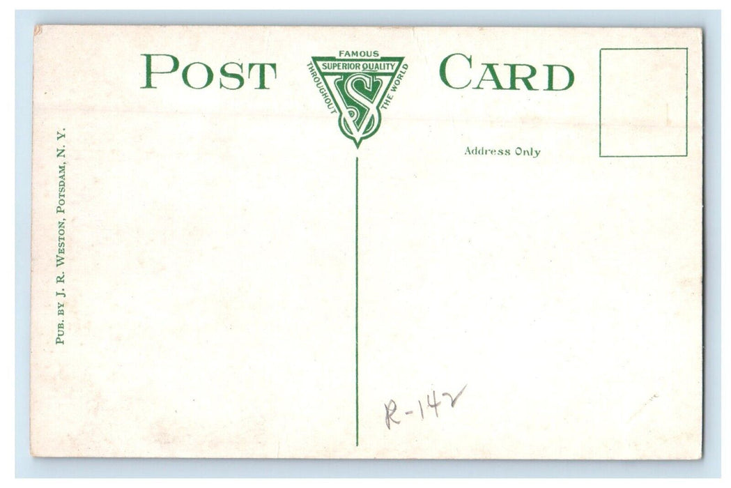 c1910's New N. Y. C. Railroad Train Station Depot Potsdam New York NY Postcard