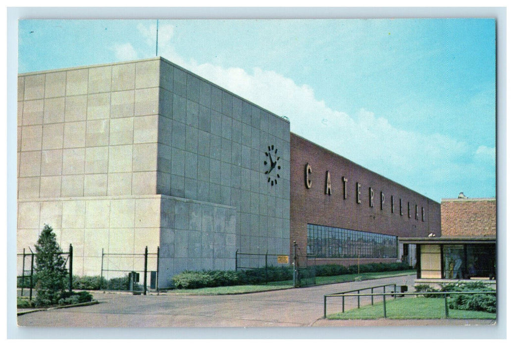 c1950s Building of Caterpillar Tractor Co. Peoria Illinois IL Postcard