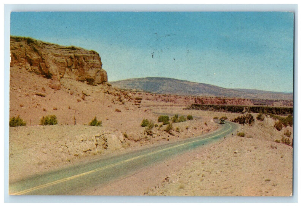 1954 Scenic Highway Albuquerque New Mexico NM, Road View Vintage Postcard